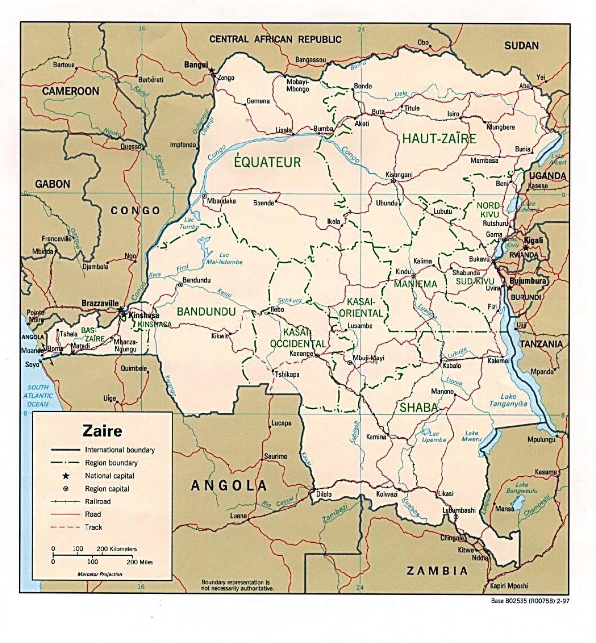zaire africa sa mapa